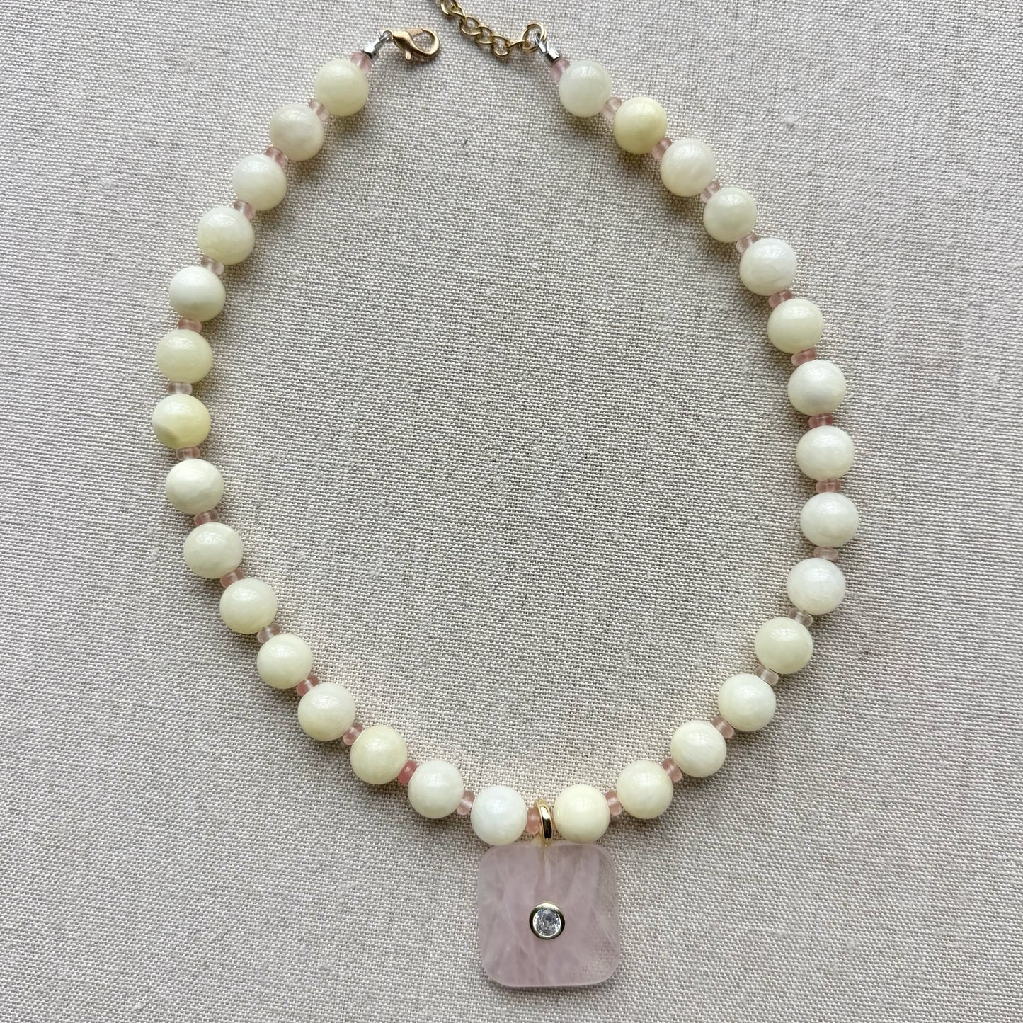 blush moon pendant necklace