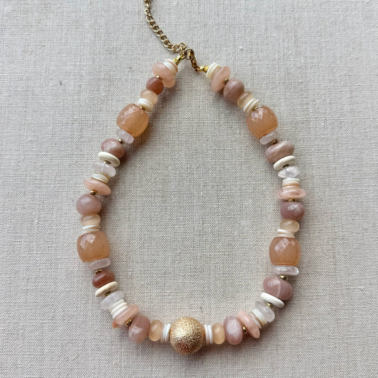 champagne blush necklace